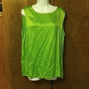 NWOT EILEEN FISHER SILK LIME GREEN TANK